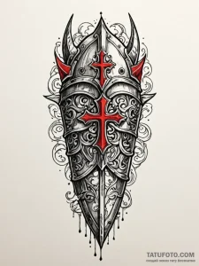 A medieval knight's gauntlet, tattoo drawing... - эскиз тату (№1752248586_0, 11.07.2025 15:43) — Tatufoto.com