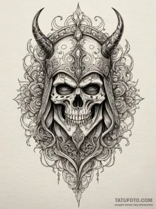 Executioner, artistic tattoo sketch, ornament... - эскиз тату (№1752249131_0, 11.07.2025 15:52) — Tatufoto.com