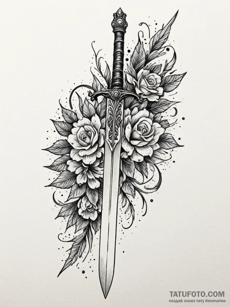 Sword, tattoo flash sheet design, unique desi… — эскиз тату (№1752249805_0, 11.07.2025 16:03) — Tatufoto.com