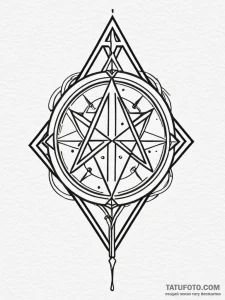 Wand sigil glowing in darkness, concept art f... - эскиз тату (№1752250734_0, 11.07.2025 16:18) — Tatufoto.com