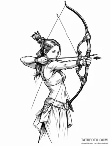 Bow and arrows - эскиз тату (№1752251154_0, 11.07.2025 16:25) — Tatufoto.com
