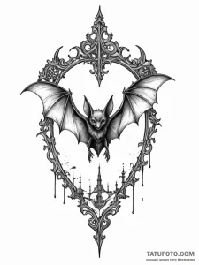 Bat, ink illustration for tattoo, blackwork t... - эскиз тату (№1752253014_0, 11.07.2025 16:56) — Tatufoto.com