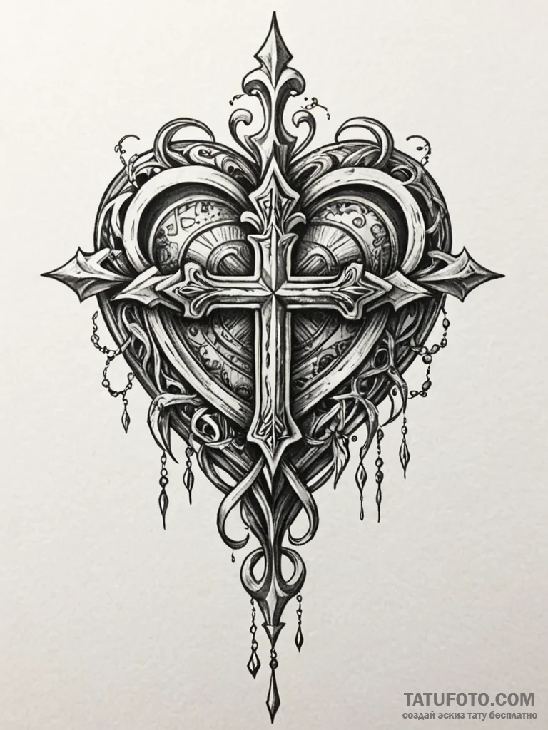Talon piercing frozen heart, ink illustration... - эскиз тату (№1752256952_0, 11.07.2025 18:02) — Tatufoto.com