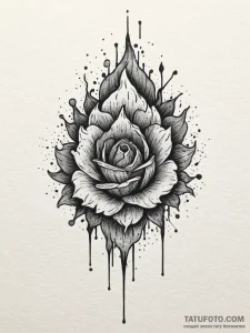 Keystone shattering in spectral storm, tattoo... - эскиз тату (№1752257791_0, 11.07.2025 18:16) — Tatufoto.com