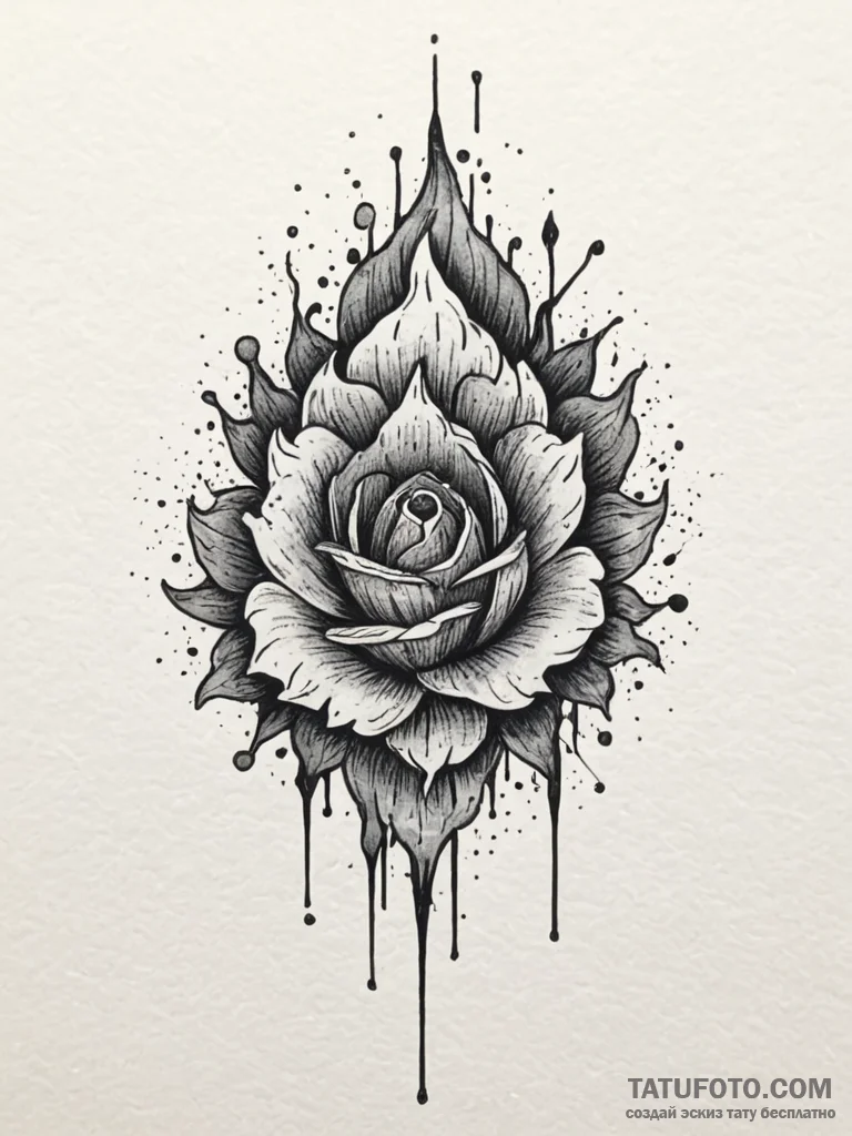 Keystone shattering in spectral storm, tattoo… — эскиз тату (№1752257791_0, 11.07.2025 18:16) — Tatufoto.com
