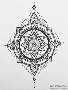 Unknown sigil burning in darkness, concept ar... - эскиз тату (№1752258295_0, 11.07.2025 18:24) — Tatufoto.com