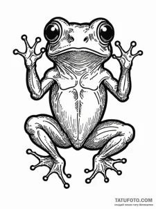 A glass frog with visible organs, tattoo draw... - эскиз тату (№1752258380_0, 11.07.2025 18:26) — Tatufoto.com