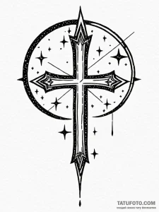 Sewing needle stitching stars into the fabric... - эскиз тату (№1752258631_0, 11.07.2025 18:30) — Tatufoto.com