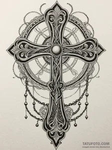 The leviathan cross, tattoo sketch design, on... - эскиз тату (№1752258967_0, 11.07.2025 18:36) — Tatufoto.com