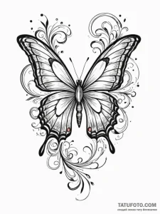Butterfly with wings like stained-glass windo... - эскиз тату (№1752260054_0, 11.07.2025 18:54) — Tatufoto.com