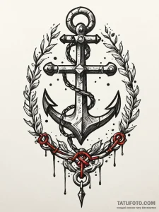 Arcane anchor floating in runes, artistic tat... - эскиз тату (№1752260892_0, 11.07.2025 19:08) — Tatufoto.com