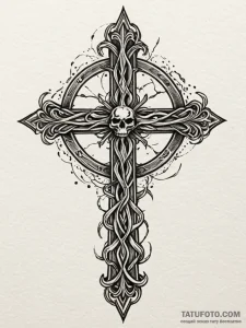 Bone circle in ritual pit, tattoo line art, r... - эскиз тату (№1752261479_0, 11.07.2025 19:17) — Tatufoto.com