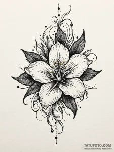 A blooming belladonna flower, dark and myster... - эскиз тату (№1752261902_0, 11.07.2025 19:25) — Tatufoto.com