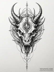 Dragon skull with crystal eyes, concept art f... - эскиз тату (№1752263747_0, 11.07.2025 19:55) — Tatufoto.com