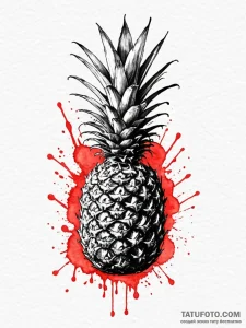 Pineapple, tattoo sketch design, fine lines,... - эскиз тату (№1752266265_0, 11.07.2025 20:37) — Tatufoto.com