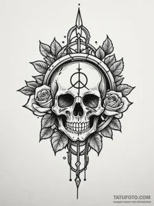 The peace symbol made from broken weapons, ar... - эскиз тату (№1752266767_0, 11.07.2025 20:46) — Tatufoto.com
