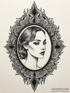 Dark mirror swallowing reflection, artistic t... - эскиз тату (№1752267017_0, 11.07.2025 20:50) — Tatufoto.com