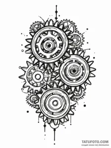 Gears - эскиз тату (№1752268441_0, 11.07.2025 21:14) — Tatufoto.com