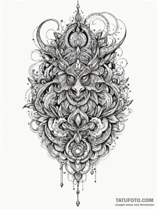 Puppeteer, ink illustration for tattoo, highl... - эскиз тату (№1752269359_0, 11.07.2025 21:29) — Tatufoto.com
