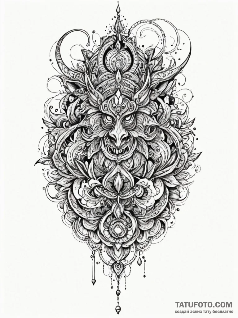 Puppeteer, ink illustration for tattoo, highl... - эскиз тату (№1752269359_0, 11.07.2025 21:29) — Tatufoto.com