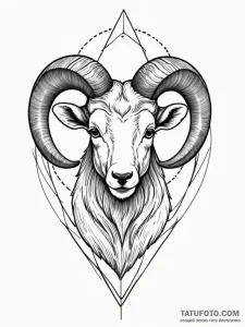 Aries, artistic tattoo sketch, clear image, s... - эскиз тату (№1752269527_0, 11.07.2025 21:32) — Tatufoto.com