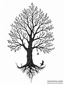 Tree silhouette, minimalist, tattoo drawing o... - эскиз тату (№1752270361_0, 11.07.2025 21:46) — Tatufoto.com