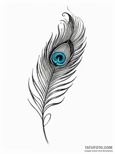 Peacock feather - эскиз тату (№1752270445_0, 11.07.2025 21:47) — Tatufoto.com