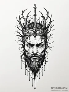 Haunted blade crowned in roots, concept art f... - эскиз тату (№1752271028_0, 11.07.2025 21:57) — Tatufoto.com