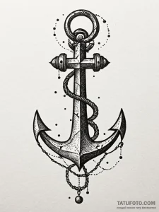 Cosmic anchor tethered to stars, artistic tat... - эскиз тату (№1752273810_0, 11.07.2025 22:43) — Tatufoto.com