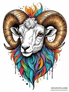 Ram, symbolizing determination and leadership... - эскиз тату (№1752274649_0, 11.07.2025 22:57) — Tatufoto.com