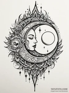 Hollow blade beneath spectral moon, tattoo sk... - эскиз тату (№1752274902_0, 11.07.2025 23:01) — Tatufoto.com