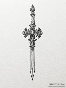 Dagger carved from obsidian, tattoo drawing o... - эскиз тату (№1752275071_0, 11.07.2025 23:04) — Tatufoto.com