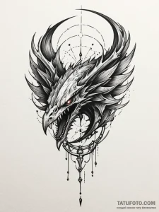Onyx talon grasping relic, tattoo line art, u... - эскиз тату (№1752275155_0, 11.07.2025 23:05) — Tatufoto.com