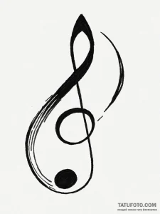 Quarter note, simple and timeless, for a musi... - эскиз тату (№1752275322_0, 11.07.2025 23:08) — Tatufoto.com
