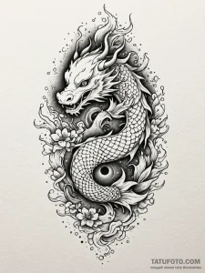 Nymph eyes beneath spectral mist, tattoo line... - эскиз тату (№1752275490_0, 11.07.2025 23:11) — Tatufoto.com