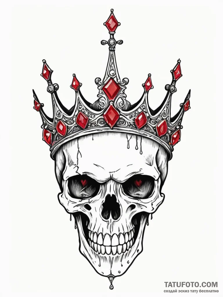 Ruby thorn piercing bone crown, concept art f... - эскиз тату (№1752277264_0, 11.07.2025 23:41) — Tatufoto.com