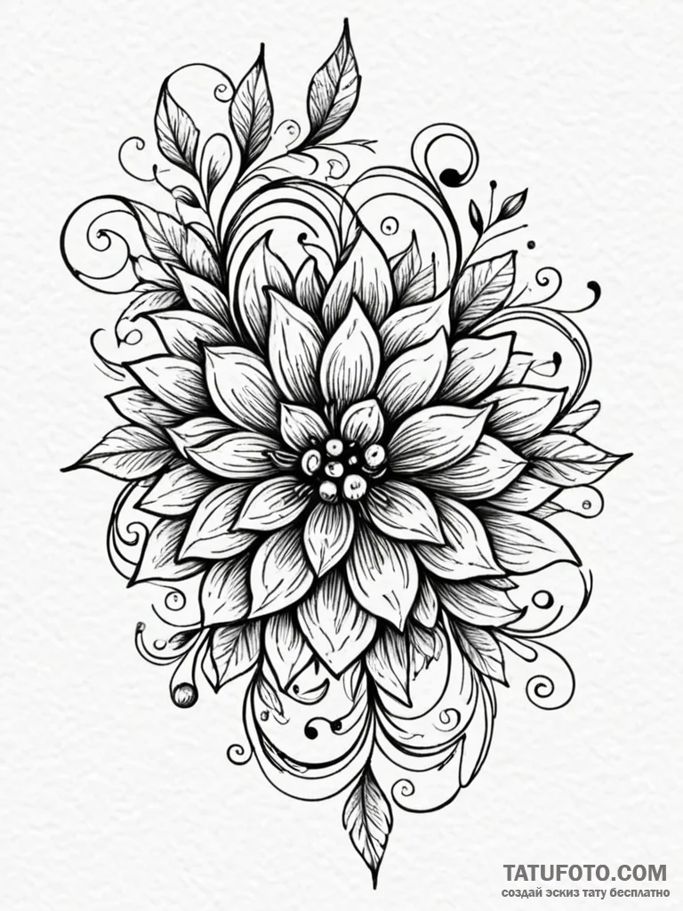 Blueberry, tattoo line art, black and red ink... - эскиз тату (№1752277432_0, 11.07.2025 23:43) — Tatufoto.com
