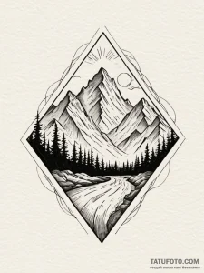 Bear's roar materializing as a soundwave of j... - эскиз тату (№1752277688_0, 11.07.2025 23:48) — Tatufoto.com