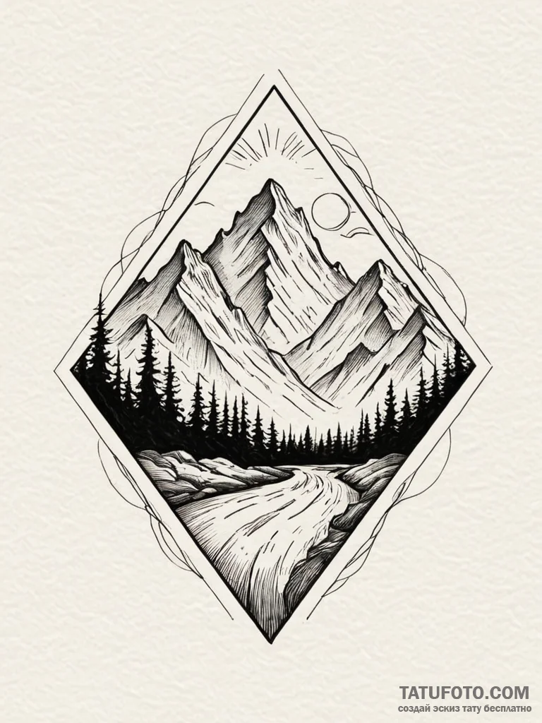 Bear’s roar materializing as a soundwave of j… — эскиз тату (№1752277688_0, 11.07.2025 23:48) — Tatufoto.com