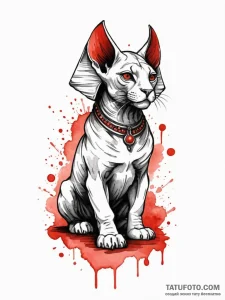 Sphinx, ink illustration for tattoo, stylized... - эскиз тату (№1752278025_0, 11.07.2025 23:53) — Tatufoto.com