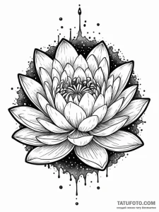 Water lily, tattoo flash sheet design, master... - эскиз тату (№1752279031_0, 12.07.2025 00:10) — Tatufoto.com