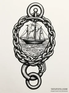 A detailed broken chain link, strength,, conc... - эскиз тату (№1752279537_0, 12.07.2025 00:18) — Tatufoto.com