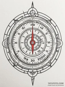 Tachometer needle stuck in the red zone, tatt... - эскиз тату (№1752280123_0, 12.07.2025 00:28) — Tatufoto.com