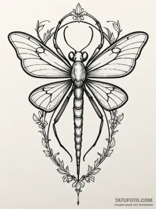 Mantis wings glowing with light, tattoo flash... - эскиз тату (№1752281218_0, 12.07.2025 00:46) — Tatufoto.com