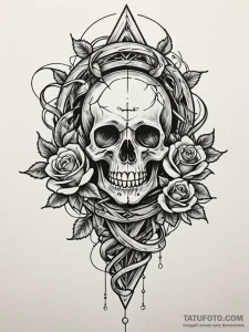 Arcane serpent around broken staff, artistic... - эскиз тату (№1752281553_0, 12.07.2025 00:52) — Tatufoto.com