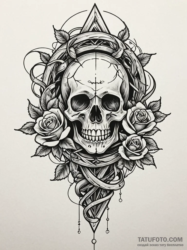 Arcane serpent around broken staff, artistic... - эскиз тату (№1752281553_0, 12.07.2025 00:52) — Tatufoto.com
