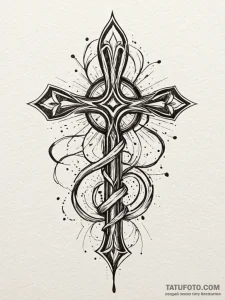 Ankh, tattoo sketch design, rough sketchy lin... - эскиз тату (№1752282472_0, 12.07.2025 01:07) — Tatufoto.com