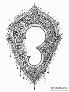A key unlocking a galaxy in a keyhole, artist... - эскиз тату (№1752283221_0, 12.07.2025 01:20) — Tatufoto.com