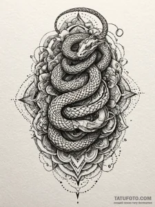 Hidden serpent through spectral storm, tattoo... - эскиз тату (№1752283721_0, 12.07.2025 01:28) — Tatufoto.com