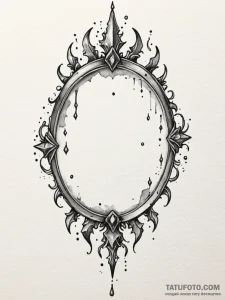 Abyssal mirror with claw marks, tattoo drawin... - эскиз тату (№1752283974_0, 12.07.2025 01:32) — Tatufoto.com